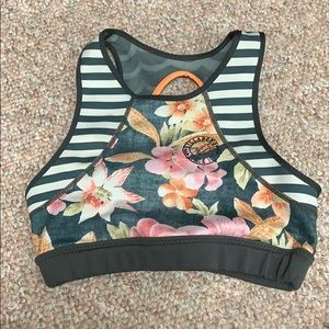 Swim/surf top with cute back cut out